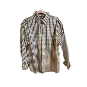 !CLEARANCE! Daniel Cremieux Tan Neutral Plaid Button Down Shirt Large